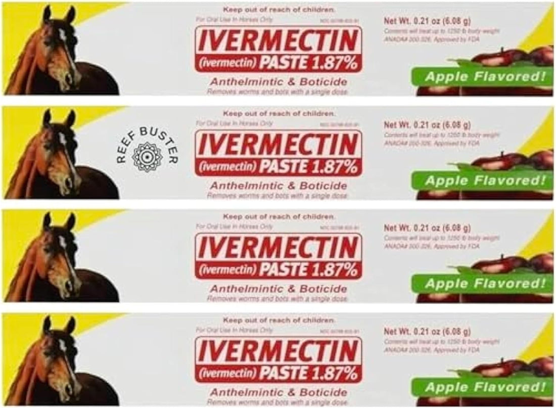 Durvet Ivermectin Paste 6.08g Tubes Bundled Sticker Included, White