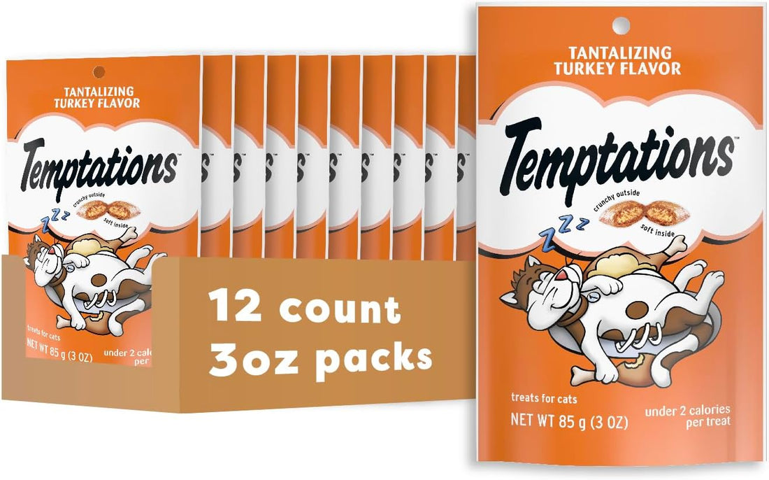 Temptations Classic Crunchy and Soft Cat Treats, Turkey, 6.3 oz