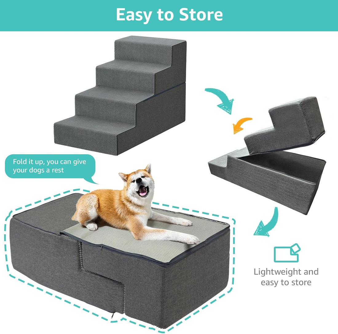 YENING Large Dog Stairs for High Beds