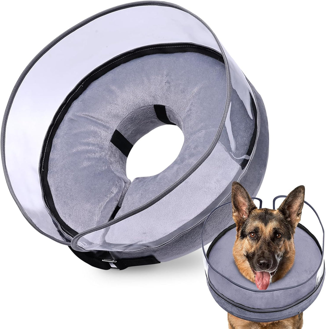 BARKLESS Inflatable Dog Cone for Large Dog to Stop Licking with Soft