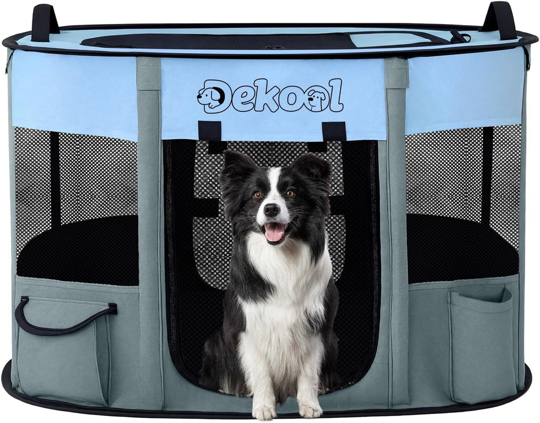 Foldable Pet Playpen, Portable Crate for Dogs & Cats