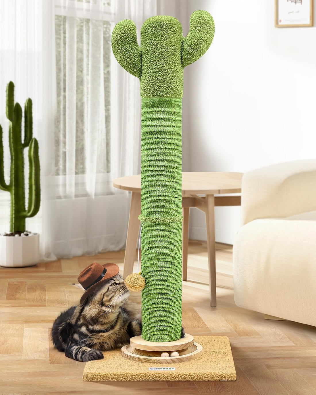 Globlazer Extra Thick Cactus Scratching Posts for Indoor Large Cats