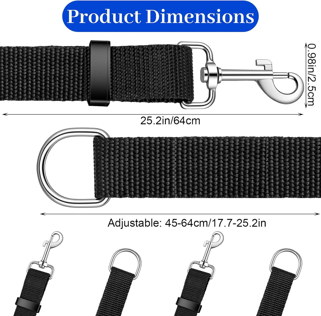 4PC Black Nylon Horse Bucket Straps Hangers Adjustable 20 to 30 in
