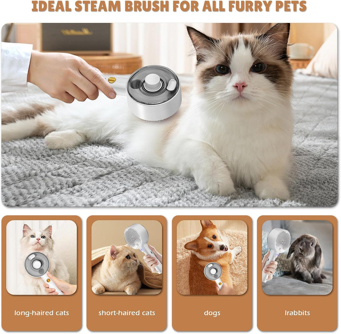 Cat Steam Brush,Cat Brushes for Indoor Cats