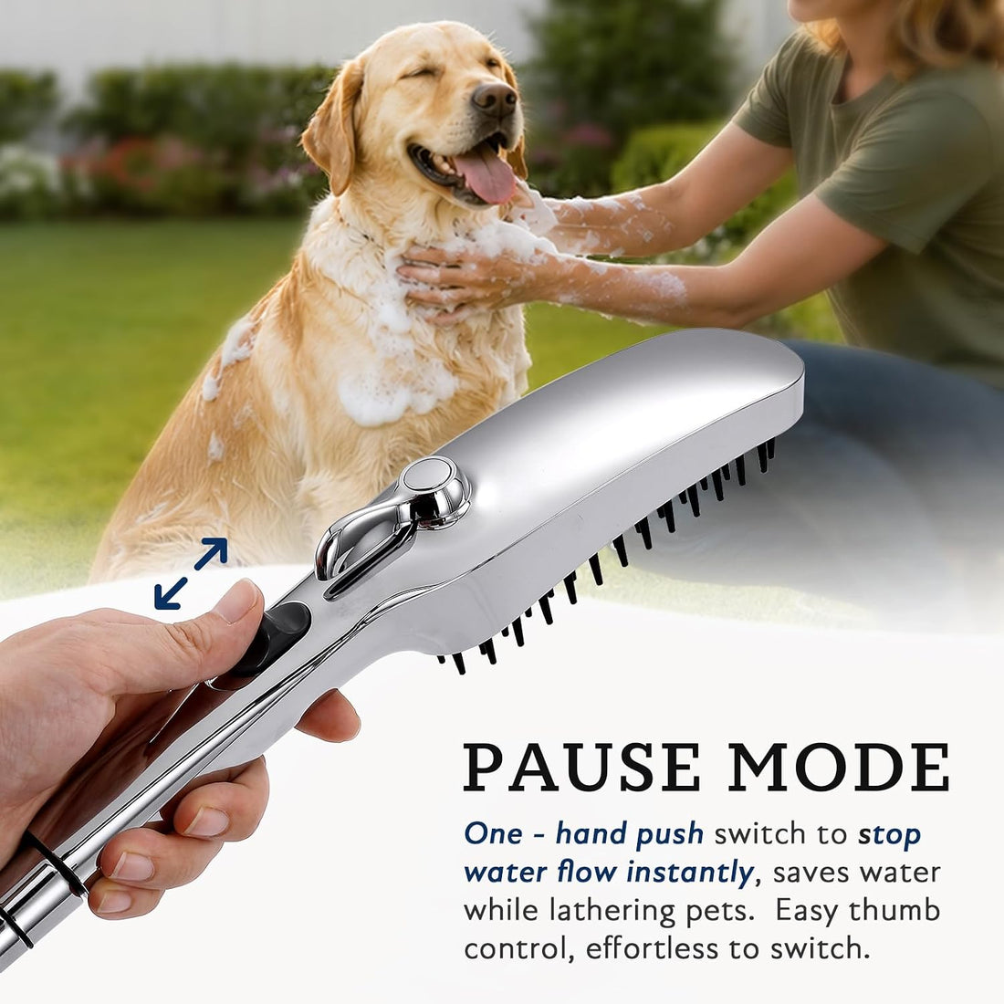 G-Promise 3 Mode Dog Wash Shower Attachment with Pause Mode