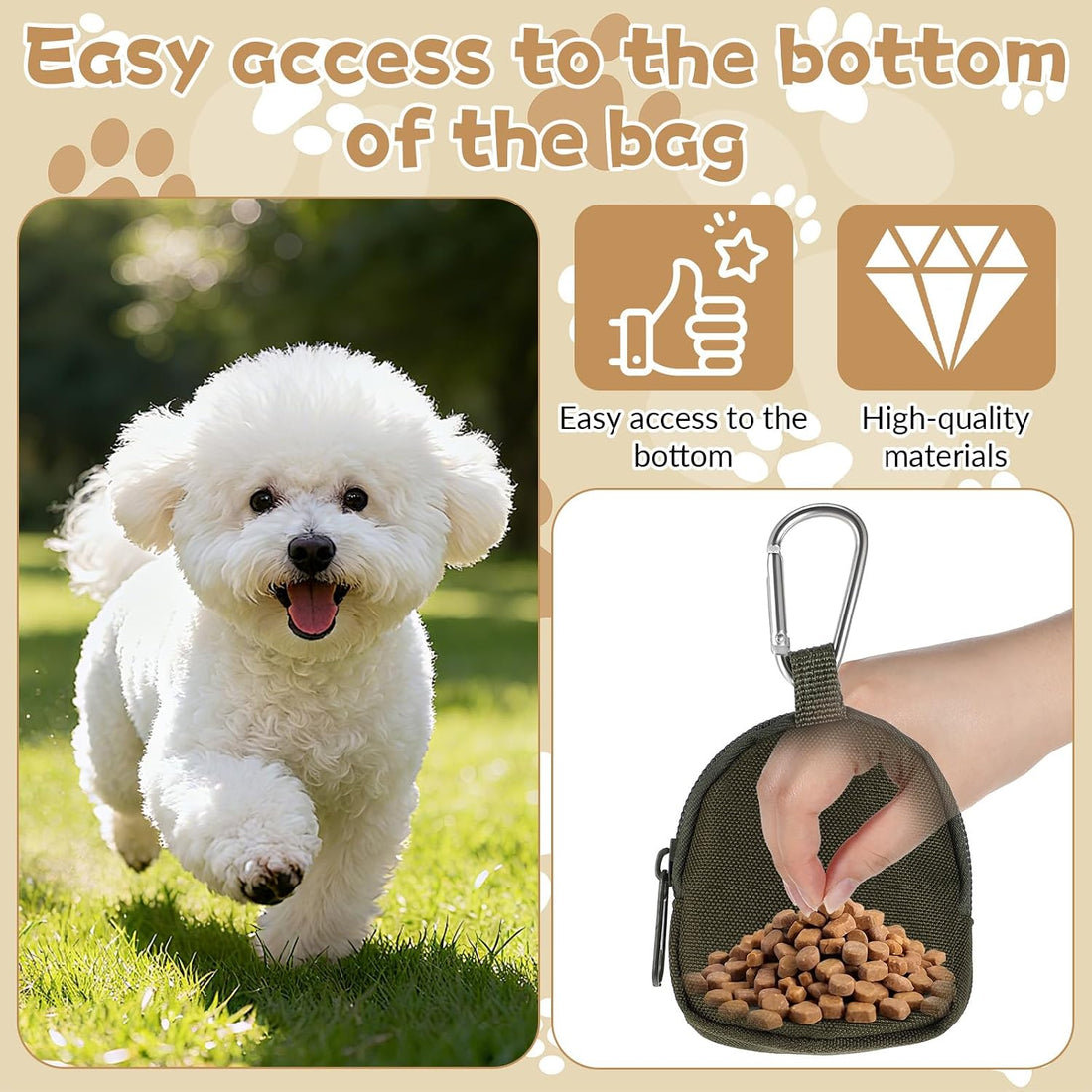 Tweruna 2 PCS Dog Treat Pouch