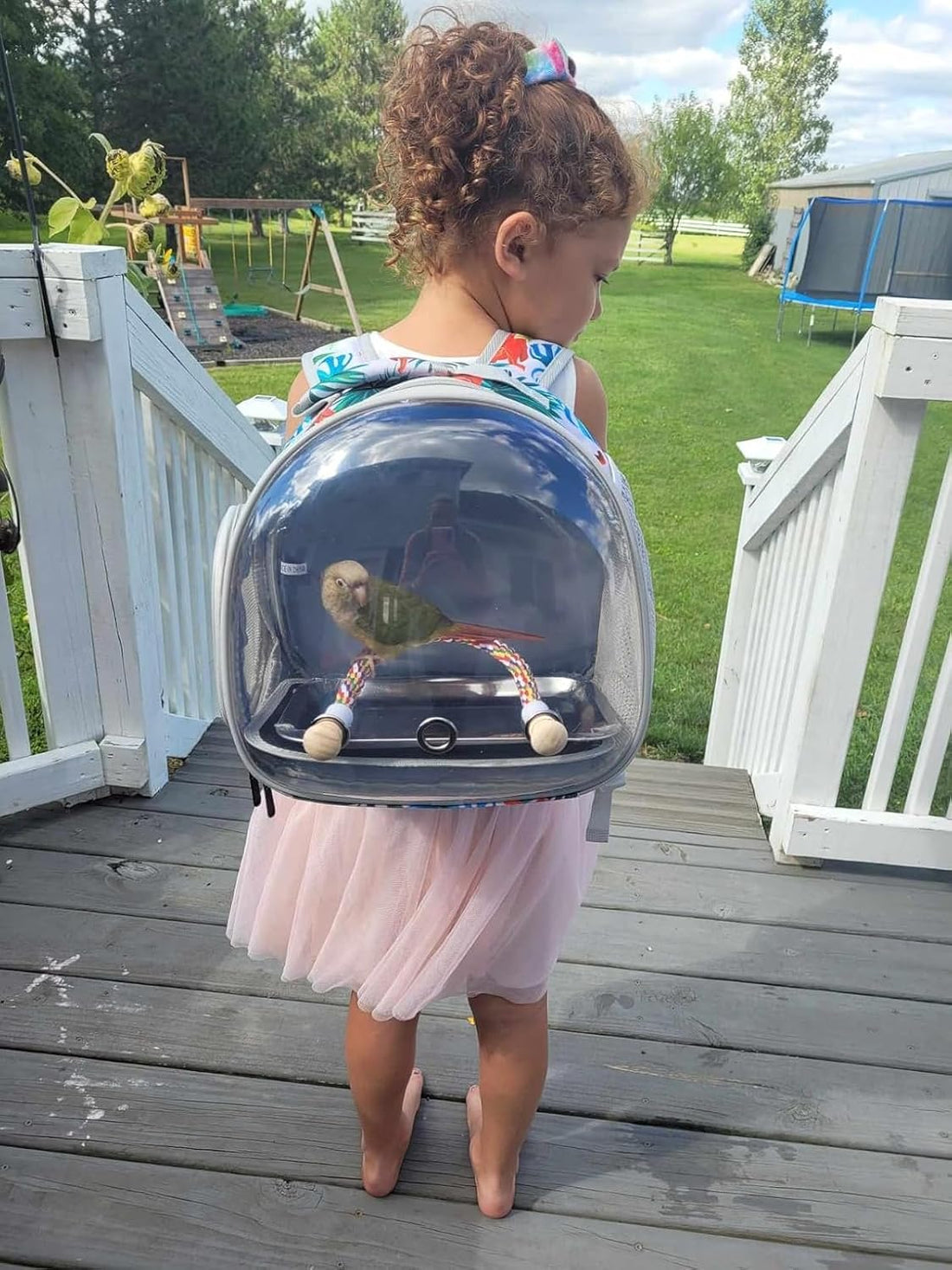 Bird Carrier Backpack with Rope Perch
