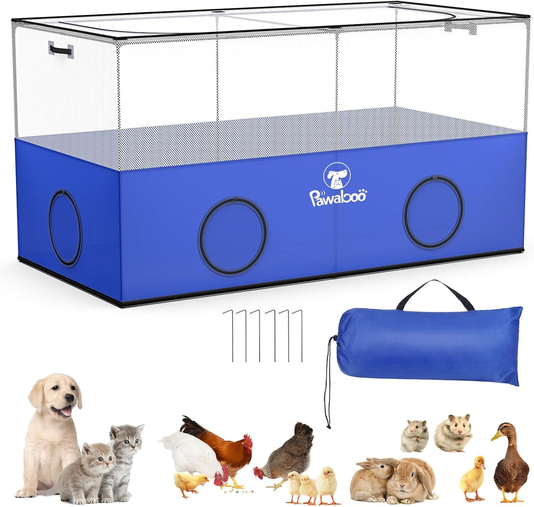 Pawaboo Small Animal Playpen, Foldable Pet Cage Tent