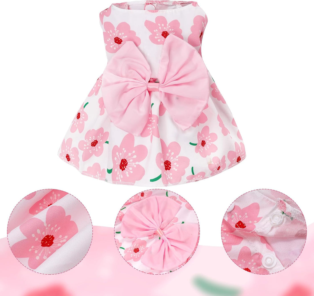 choyaxo Floral Dog Dress Cute Dog Skirt Pet Dress Summer Pet Clothes