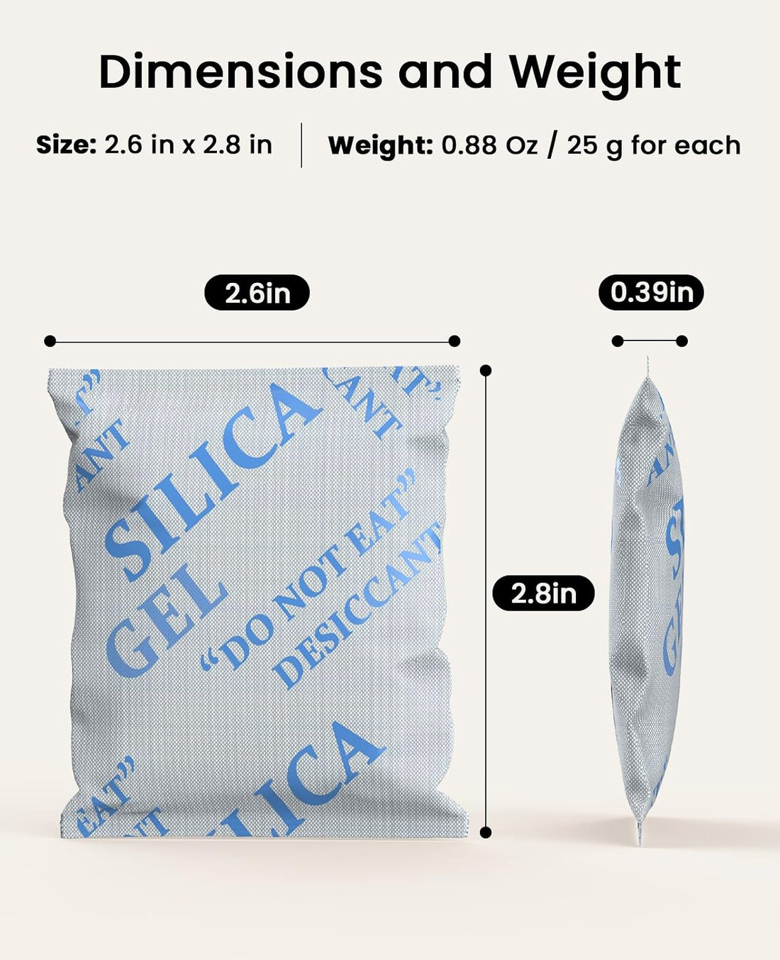 oneisall 6 Packs Pet Dry Food Desiccant Bag for Automatic Cat Feeders