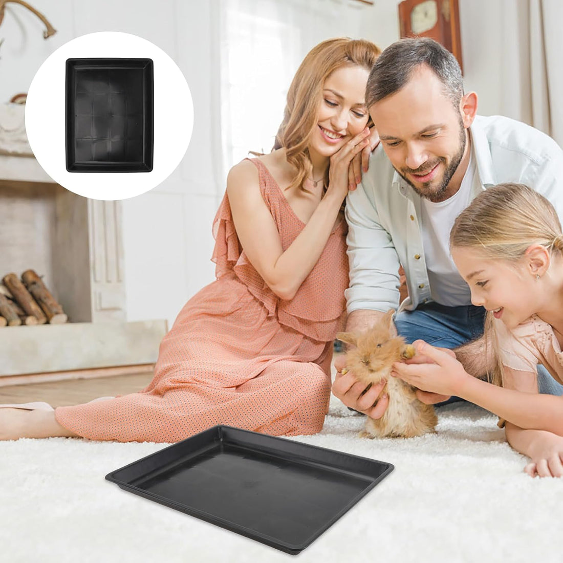 Beavorty Pet Cage Tray Plastic Dog Cage Tray Replacement Pan