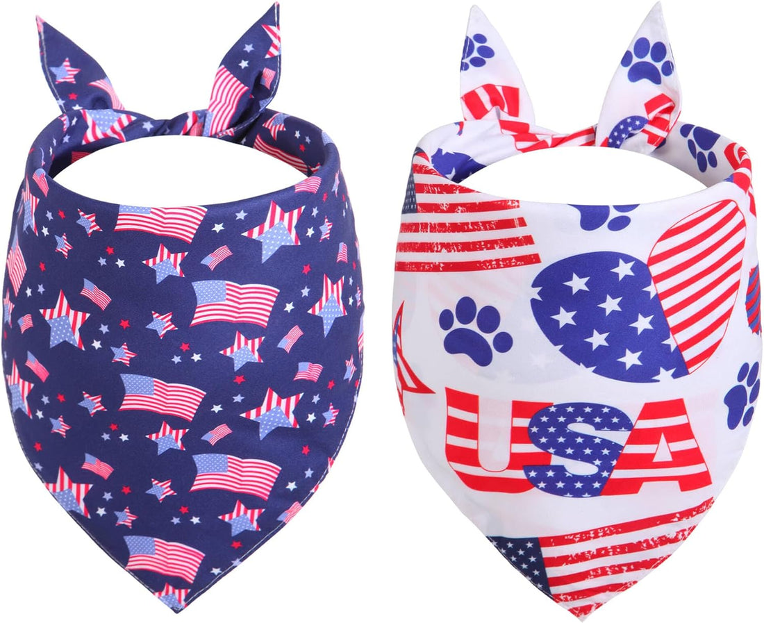Halloween Dog Bandanas XLarge 2PCS, Fall Bibs for Boy and Girl
