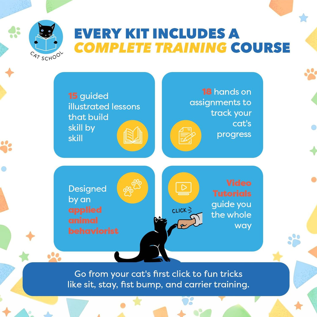 Cat School Cat Training Clicker Positive Reinforcement Training Tool