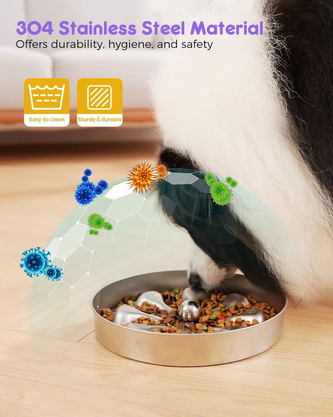 Oiwliur Slow Feeder Dog Bowls