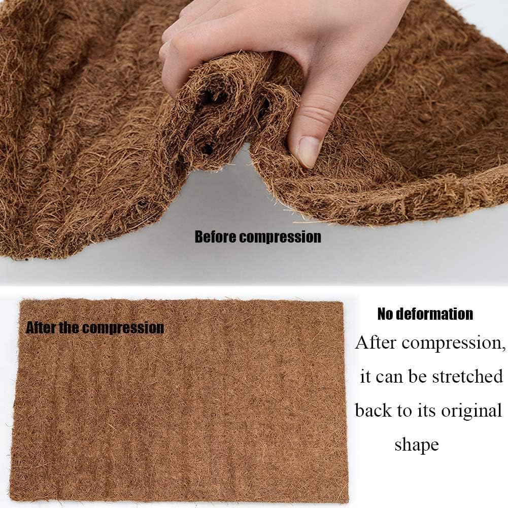 Hamiledyi Reptile Carpet Natural Coconut Fiber Tortoise Carpet Mats