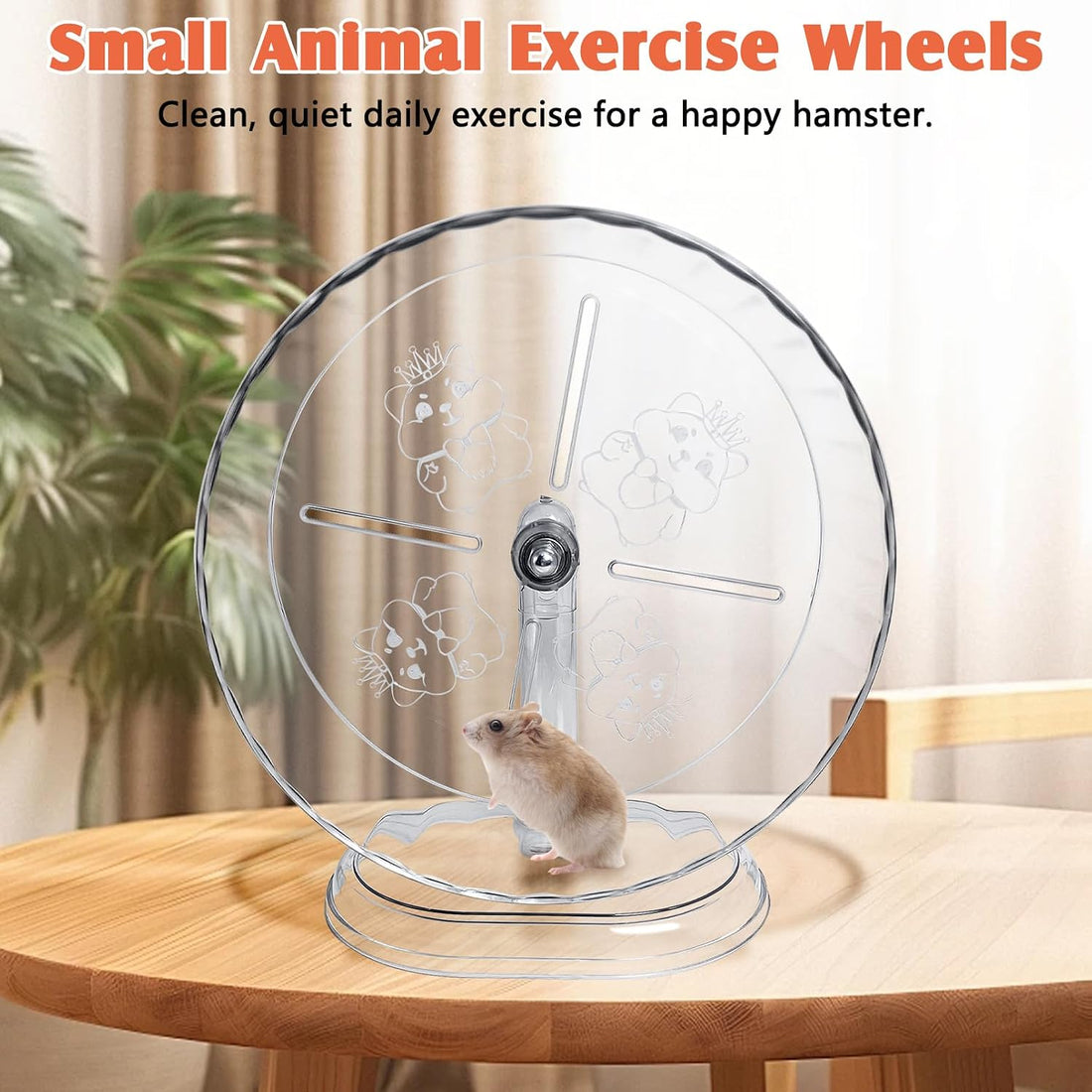 Hamiledyi Silent Hamster Wheel 9.4 Inch Small Animals Running