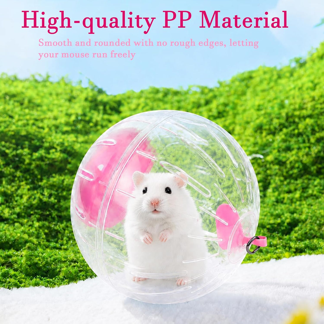 Hamster Ball with Detachable Strap, Portable Small Animal Travel Ball