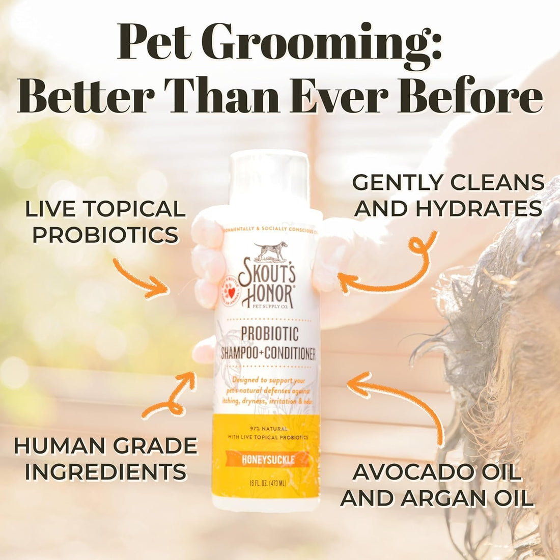 SKOUT'S HONOR Probiotic Grooming Essentials Bundle - Honeysuckle