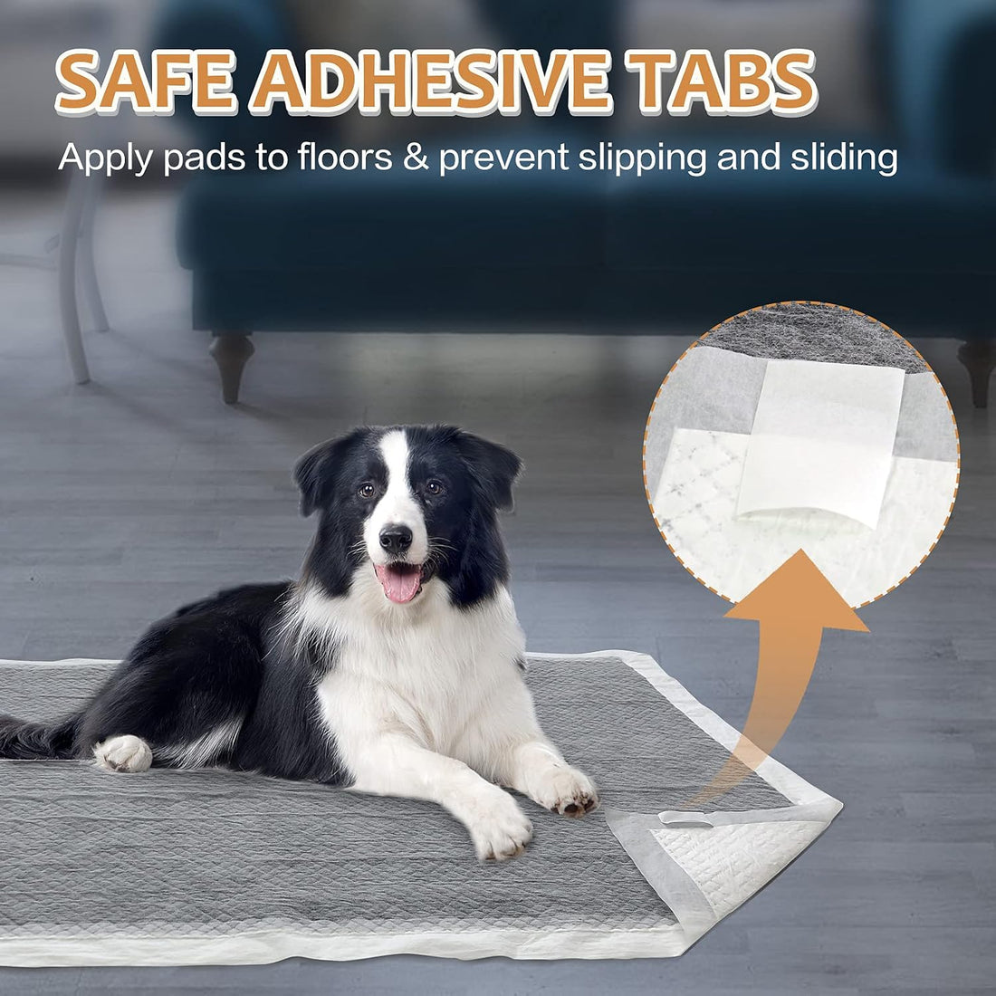 HIDOGGYLD Charcoal Puppy Pads with Adhesive Tape