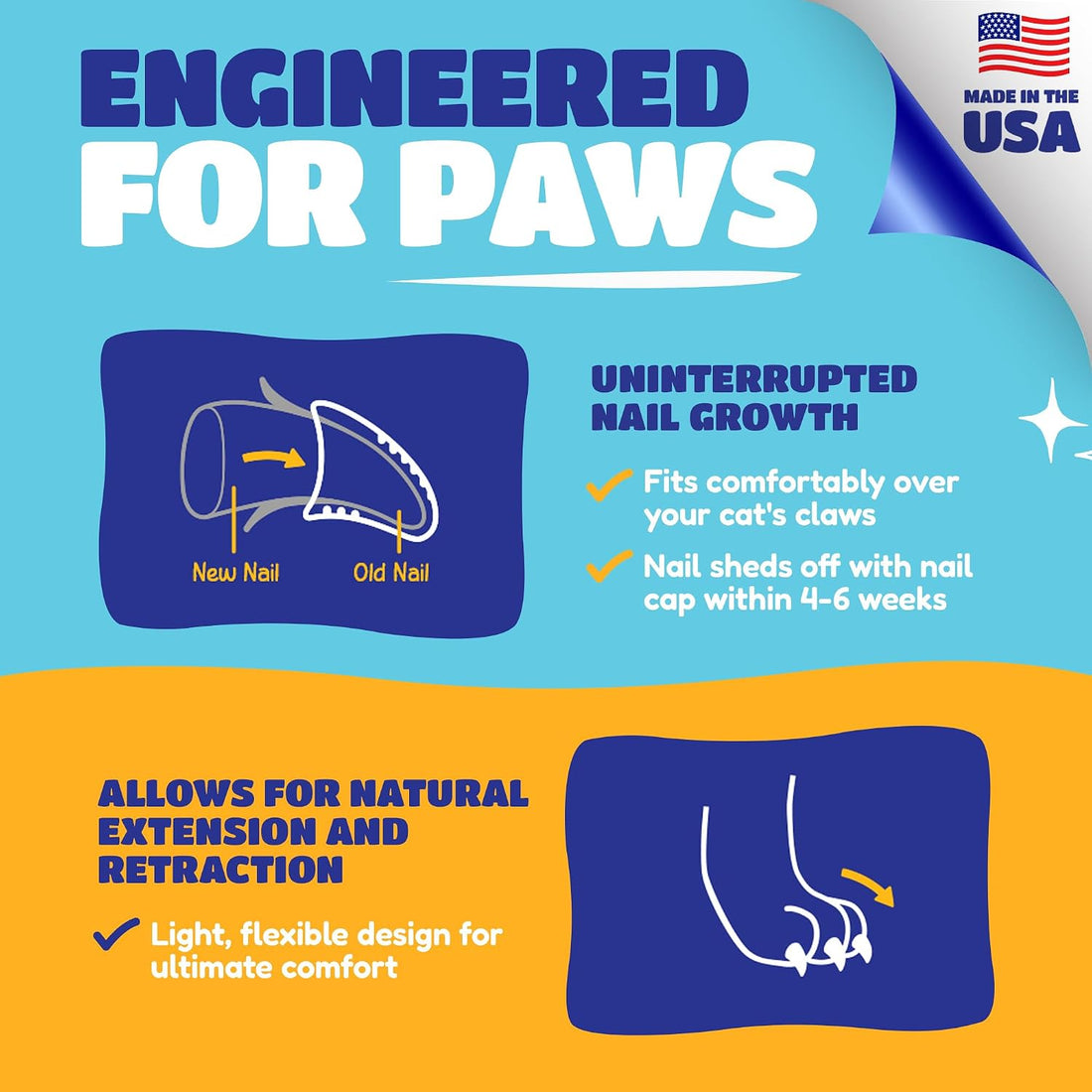 Soft Claws Nail Caps for Large Cats, 40 Caps