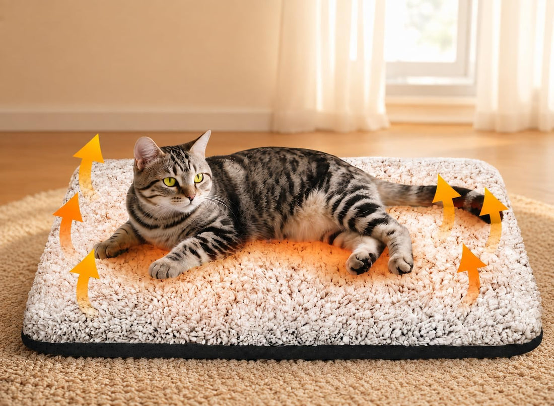 WanpeeGoo Self Warming Cat Bed, Heated Cat Bed