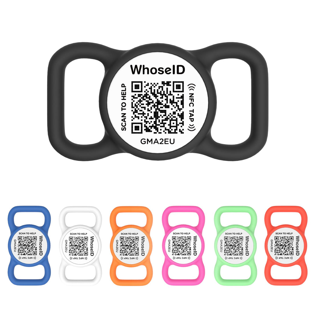 WhoseID QR Code Dog Tag with NFC, Personalized Pet ID Tag