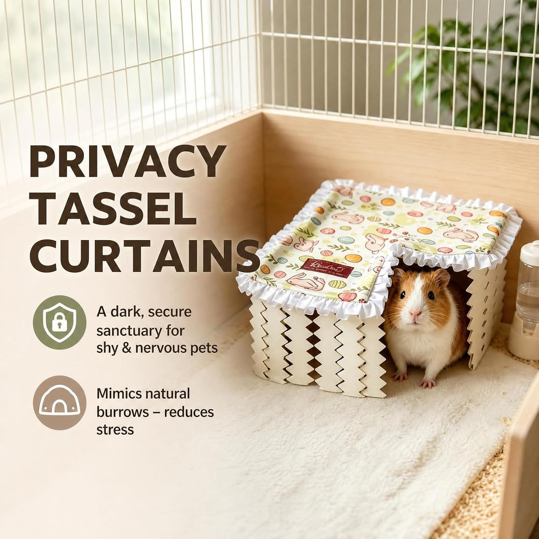 Guinea Pig Tunnel Hideout Washable Bottomless for Small Animal