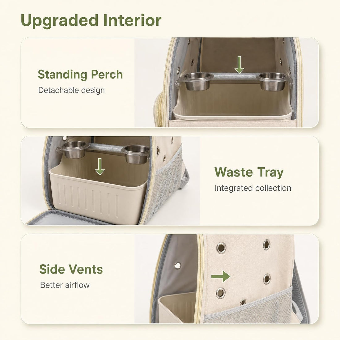 Bird Travel Cage, Waste Tray