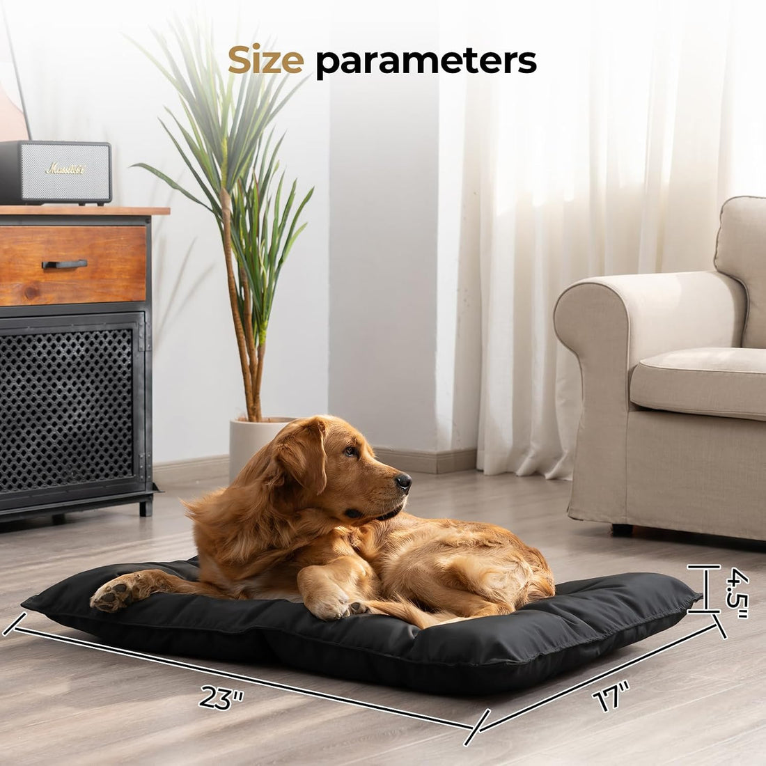 Chew Proof Indestructible Dog Bed,Medium (22"x35")