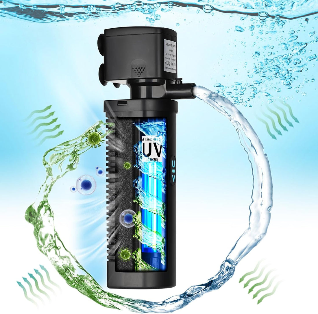 TARARIUM Aquarium Filter U-V for 20-75 Gallon