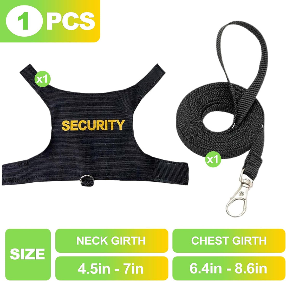 Adjustable Bearded Dragon Leash and Harness Set Soft Lizard Harness