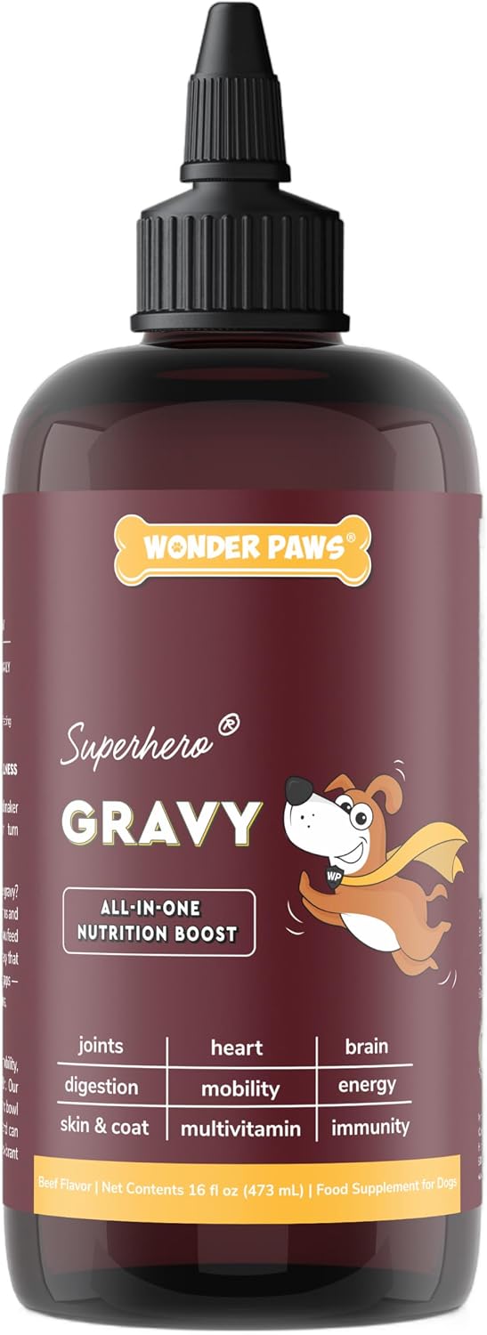 Premium Dog Gravy Topper for Dry & Wet Food, Picky Eaters – 16oz