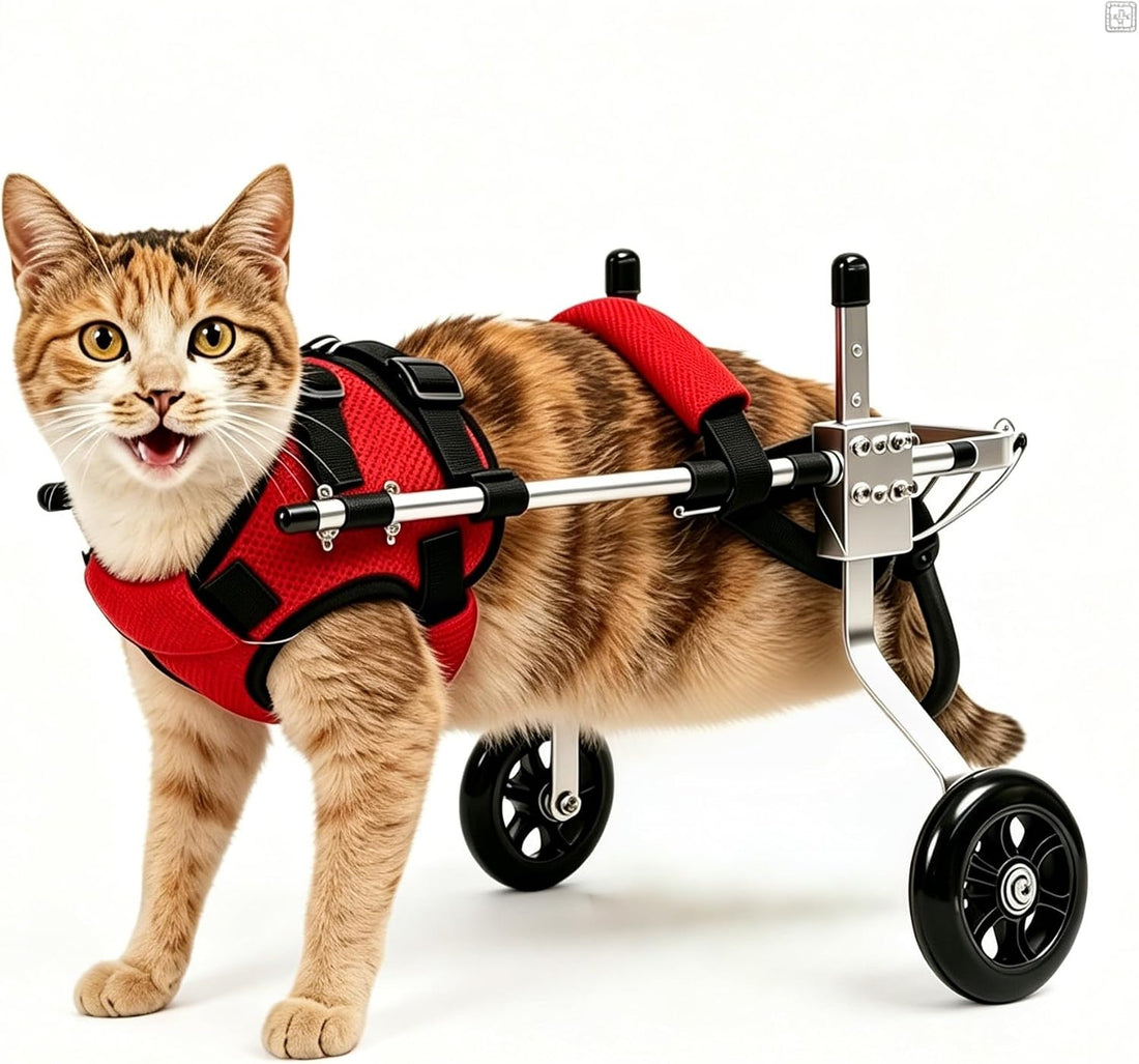 Cat Wheelchair Adjustable 2 Wheels Pet Wheelchair Lightweight Cat