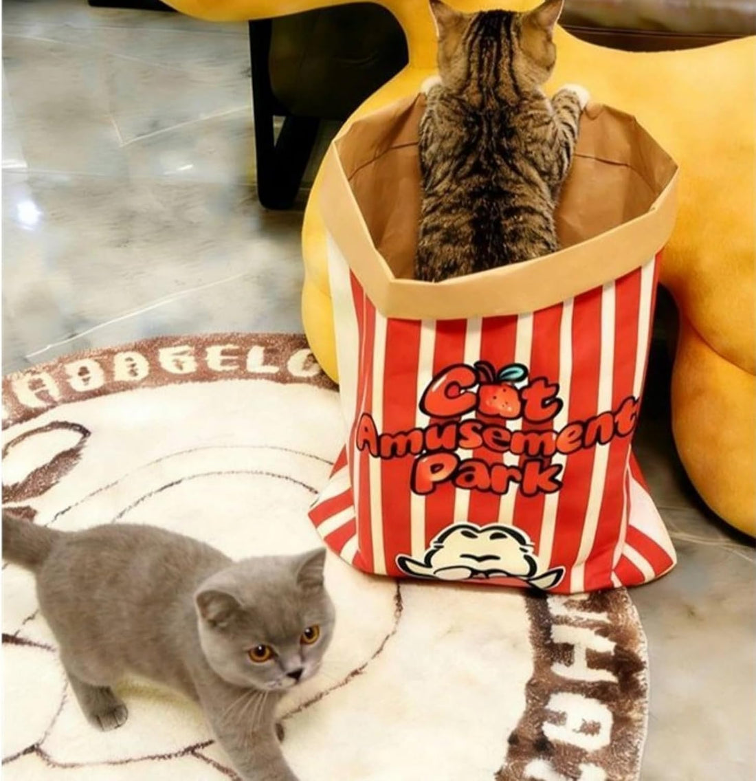 Durable Kraft Paper Cat Tunnel Bag for Indoor Cats & Small Pets
