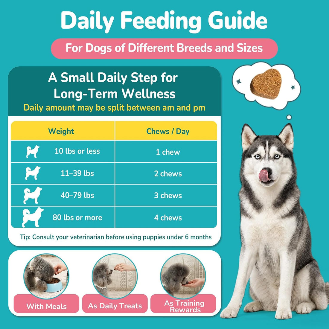 Woyamay Flea and Tick Prevention for Dogs, Soft Chews, Chicken Flavor