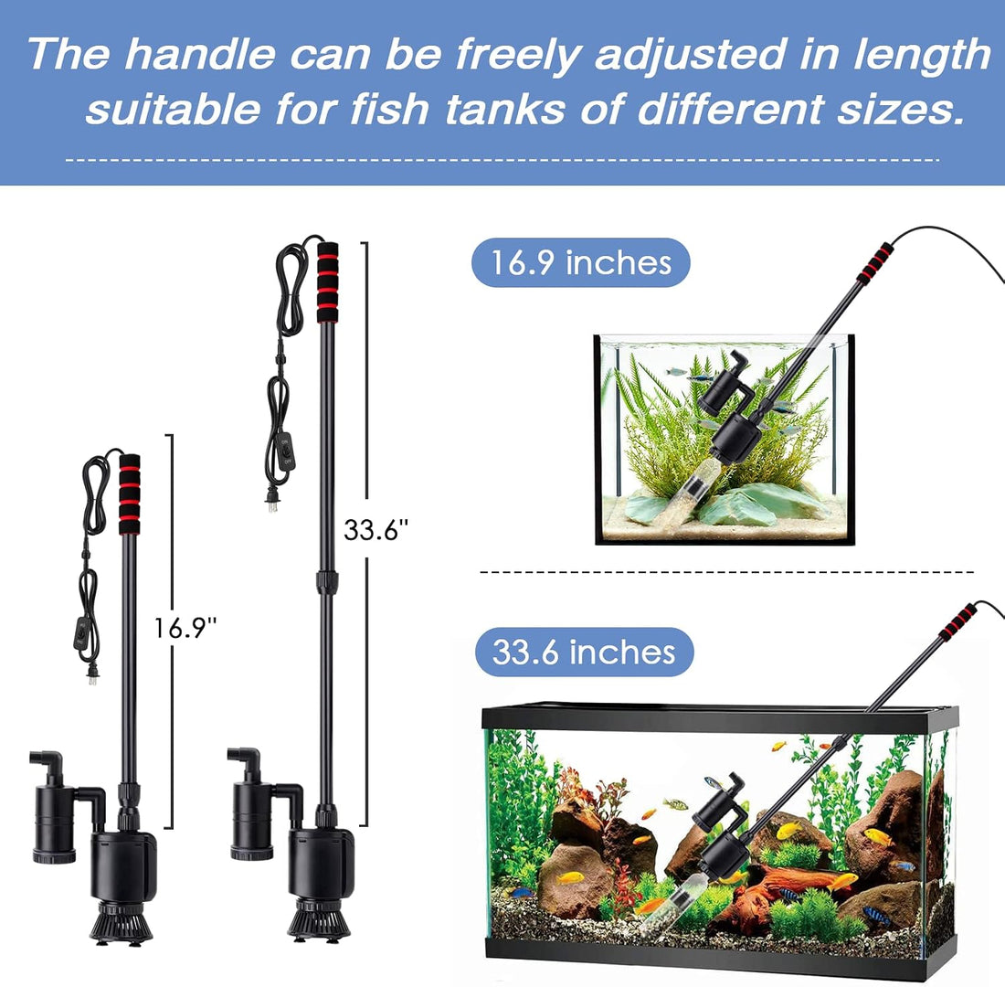 AQQA 6-in-1 Electric Aquarium Gravel Cleaner