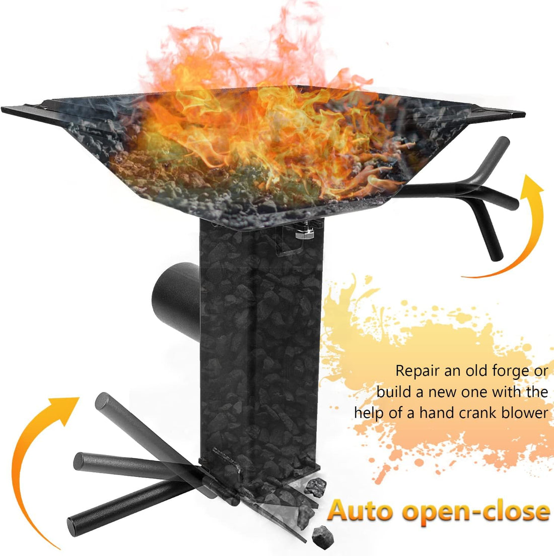 10x12 Inch Welded Blacksmith Firepot 2600F Rated Forging Blacksmith