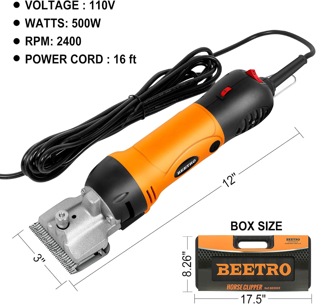 BEETRO 500W Electric Professional Horse Shears
