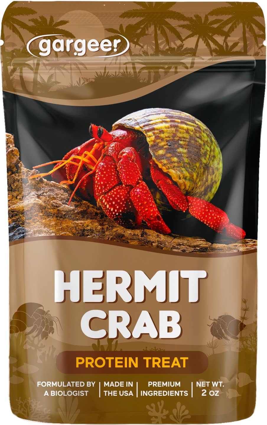 Gargeer 3oz Hermit Crab Soaking Salt, Calcium & Trace Minerals