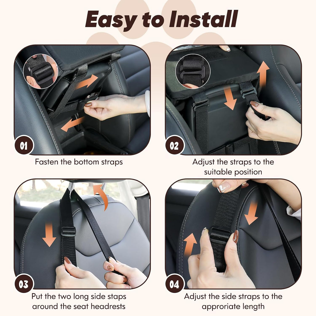 QUMY Dog Car Seats for Small Dogs Up to 11lbs