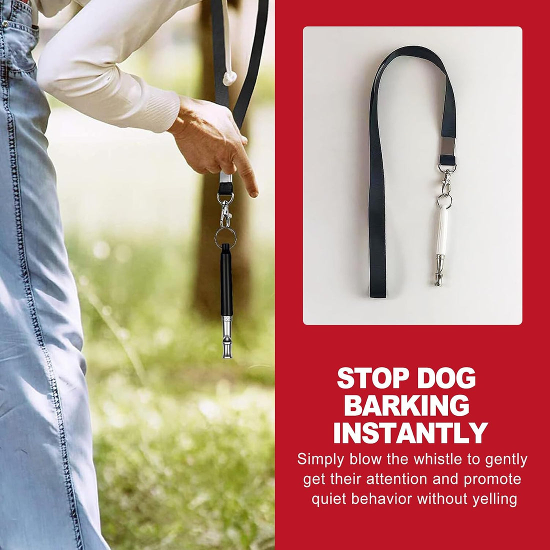 2 Pack Dog Whistle to Stop Barking