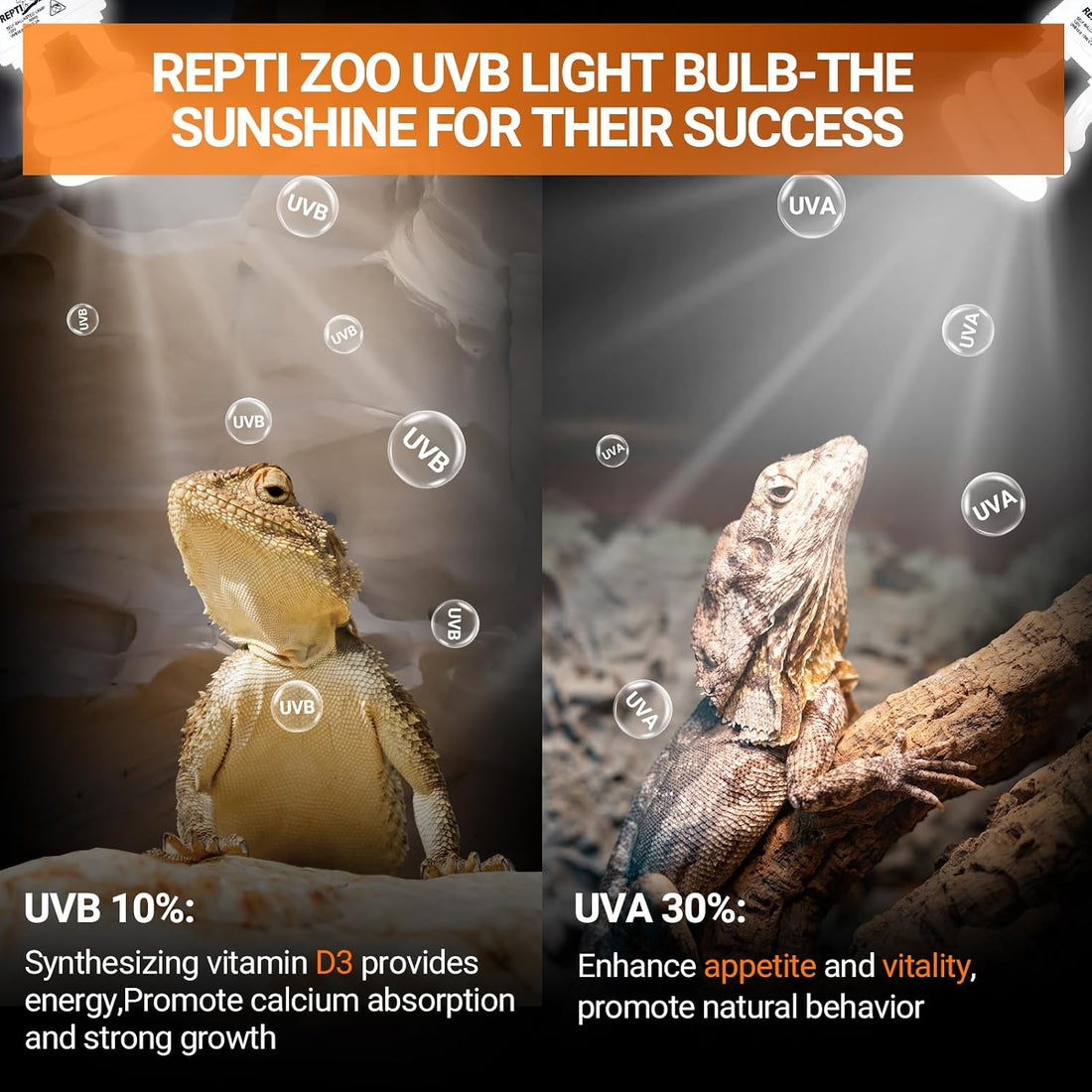 REPTI ZOO UVB Light for Desert Reptile 2 Pack