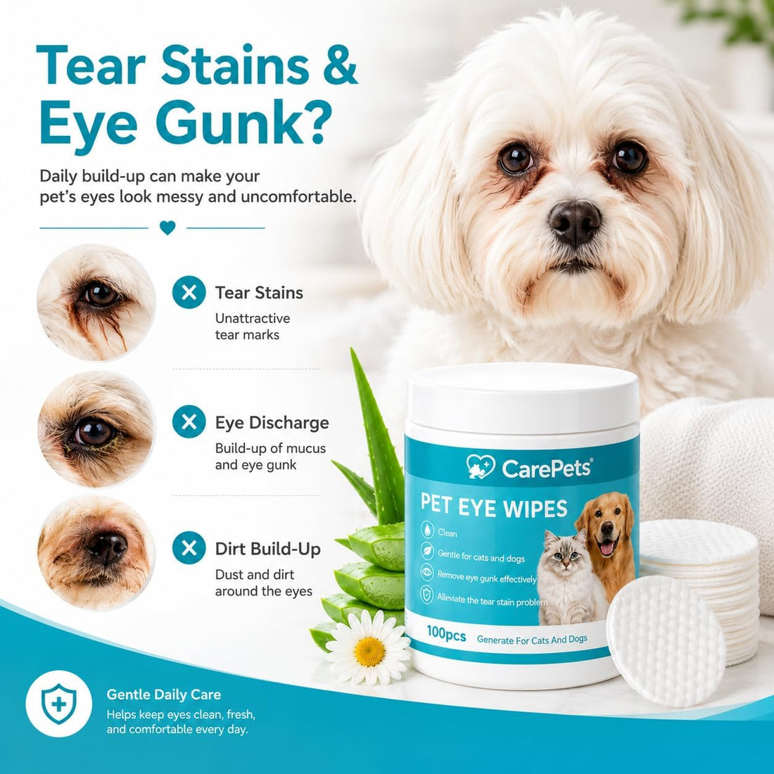 Eye Wipes Textured for Tear Stains