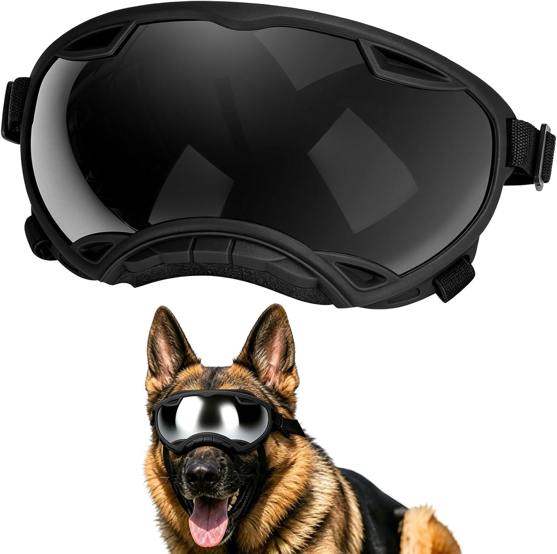UV Protection Windproof Dog Goggles for Medium Large Dogs