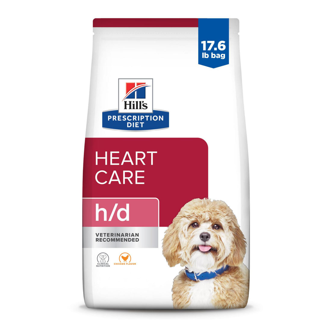 Hill's Prescription Diet h/d Heart Care Dry Dog Food, Chicken