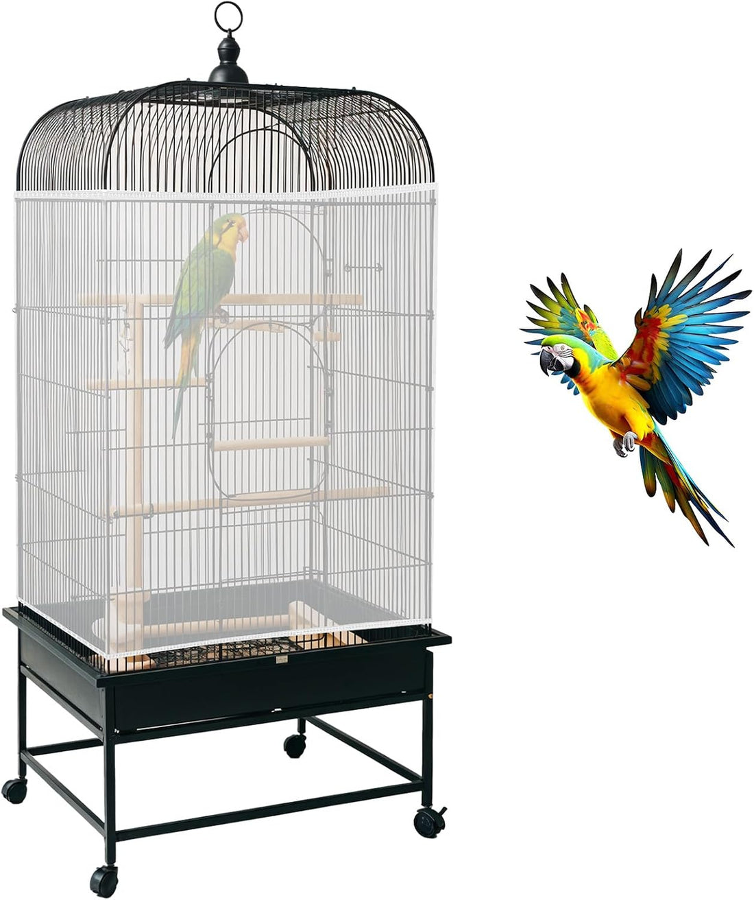 Large Bird Cage Seed Catcher Universal Bird Cages Net Cover