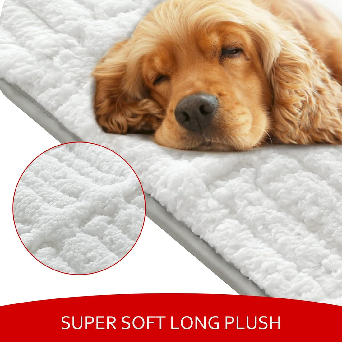 Dog Crate Mat(24" X 18"), Small Dog Bed Pad for Crate
