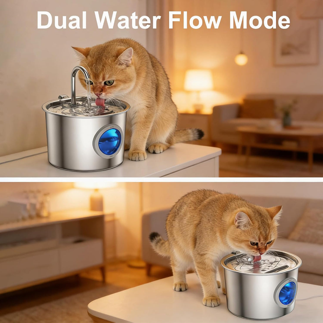 Cat Water Fountain Advanced 304 Stainless Steel 2.2L/74oz