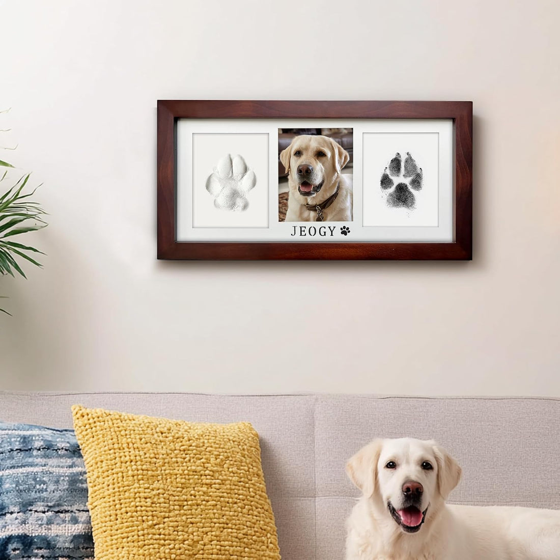 MYPAWLETS Dog Cat Paw Print Kit,Ink&Clay Pawprint Keepsake Frame