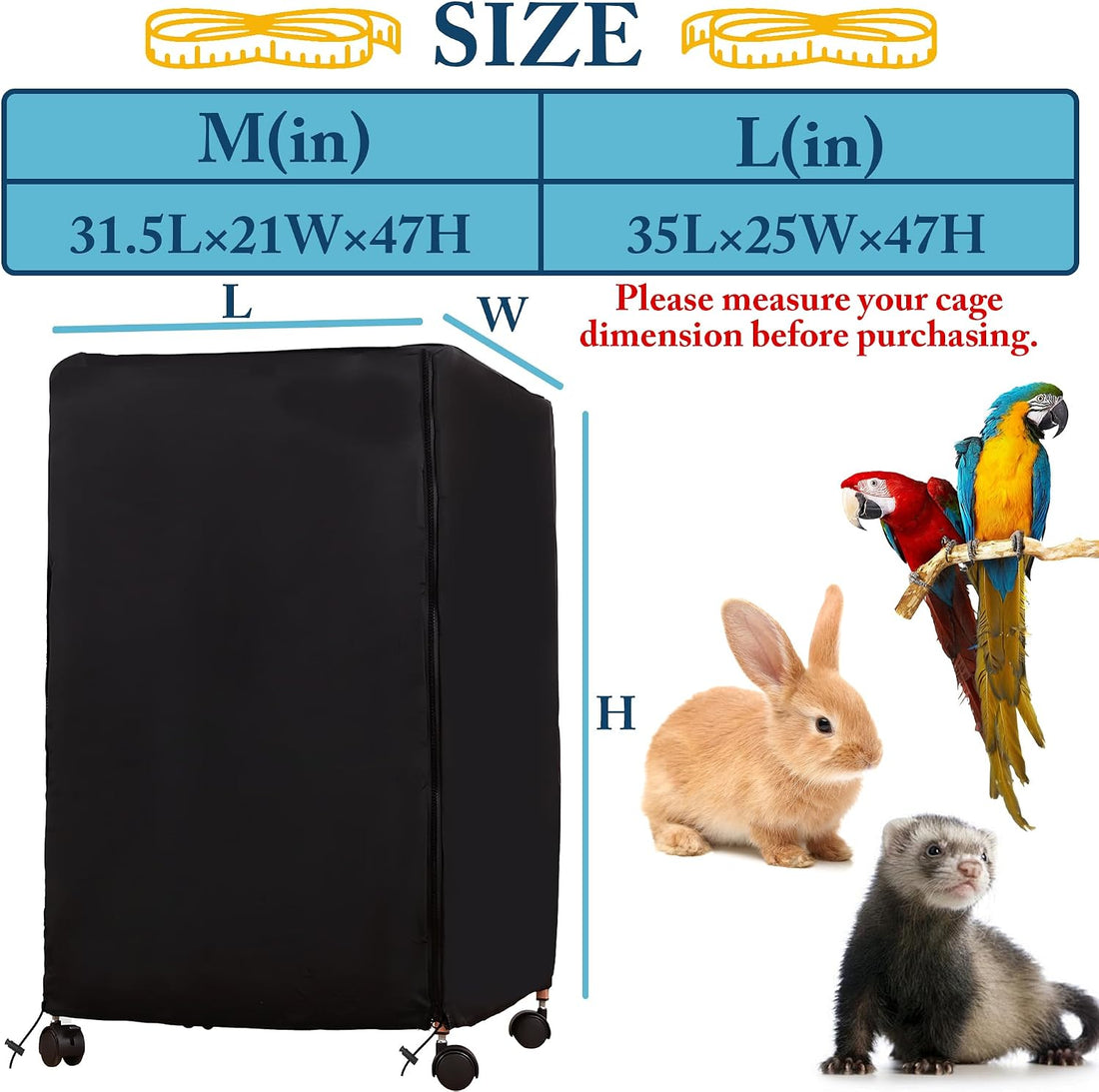 Universal Bird Cage Cover,Pet Cage Cover,100% Shading Oxford Cloth